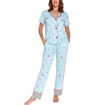 Se PJ Salvage Dalamatian Dog Pyjama Blå X-Small Dame ved Timarco