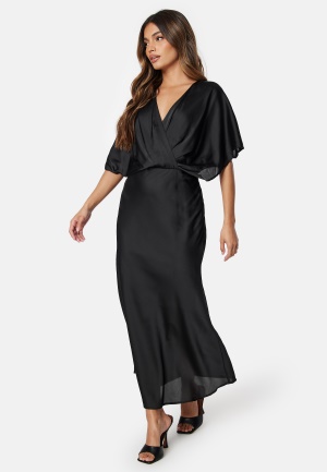 Se Bubbleroom Occasion Selena Satin Dress Black 34 ved Bubbleroom