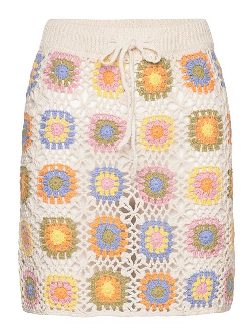 Mango Crochet Mini Skirt Mango Beige