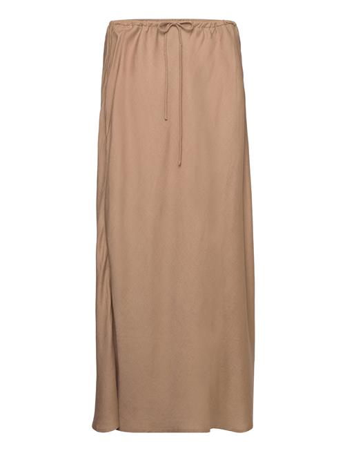 Mango Tie Long Skirt Mango Brown