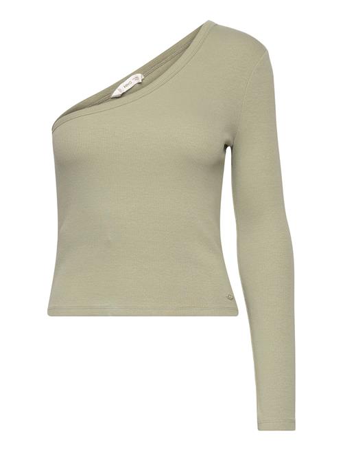 Se Mango Asymmetric Cotton T-Shirt Mango Green ved Booztlet