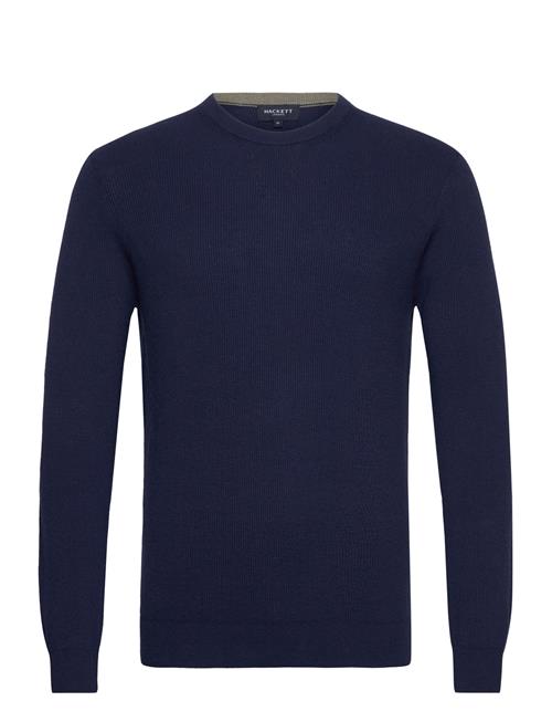 Se Hackett London Rib Knit Crew Hackett London Navy ved Booztlet