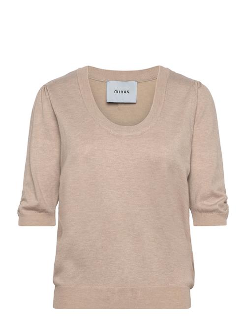 Minus Mspam Scoop Neck Knit T-Shirt Minus Beige