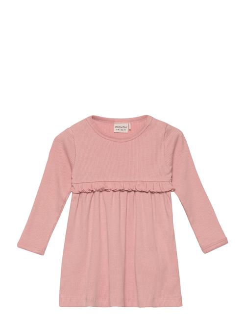 Dress Ls Rib Minymo Pink