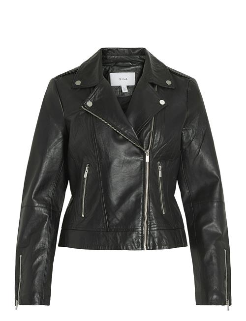 Vifeli Leather Jacket - Noos Vila Black