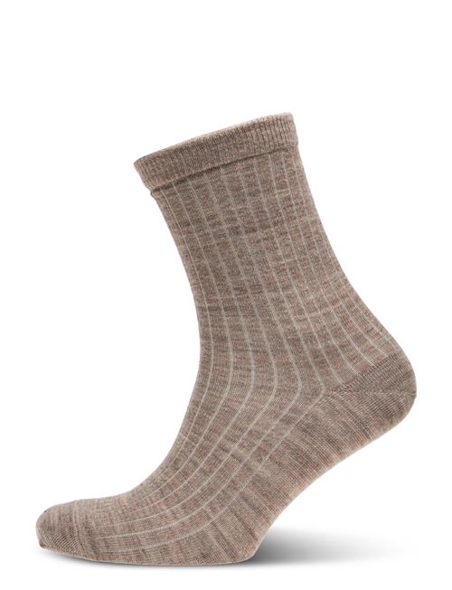 mp Denmark Wool Rib Socks Mp Denmark Brown