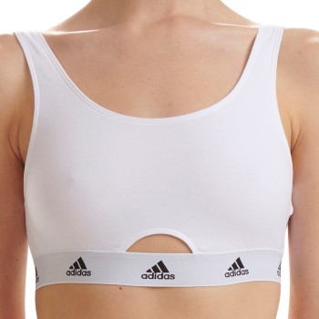 adidas Bh Scoop Bralette Hvid bomuld Medium Dame