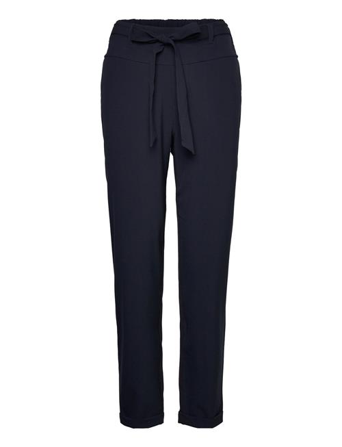 Se Kaffe Curve Kcjia Belt Pants Kaffe Curve Navy ved Booztlet