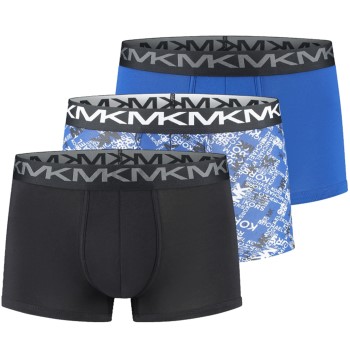 Michael Kors 3P Stretch Factor Trunks Sort/Marine/Hvid bomuld X-Large Herre