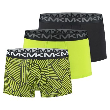 Michael Kors 3P Stretch Factor Trunks Sort/Gul bomuld Small Herre