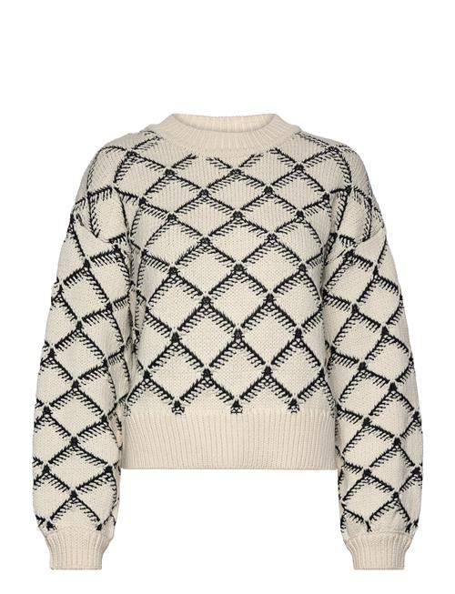 Slfolivia Ls Cropped Knit O-Neck Selected Femme Grey