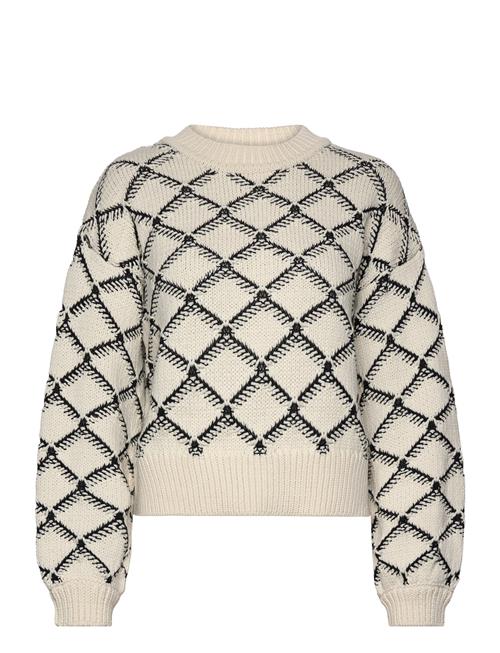 Slfolivia Ls Cropped Knit O-Neck Selected Grey