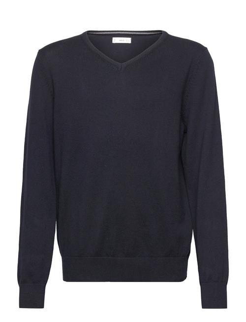 Se Mango V-Neck Sweater Mango Navy ved Booztlet