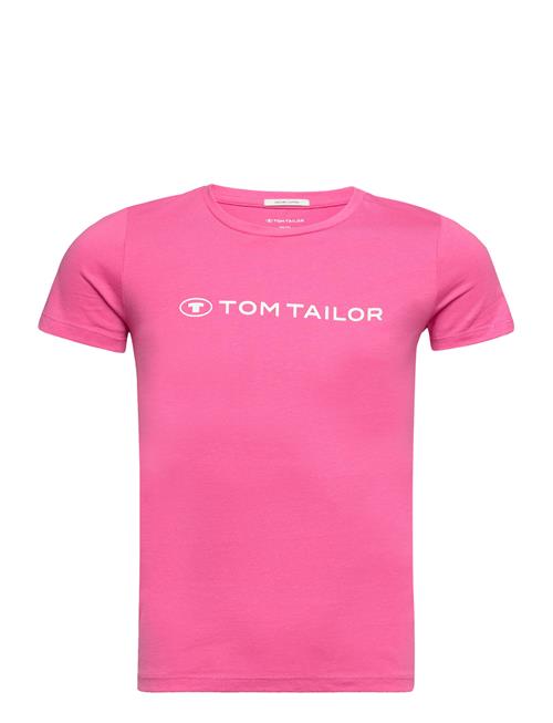 Se Tom Tailor Printed T-Shirt Tom Tailor Pink ved Booztlet