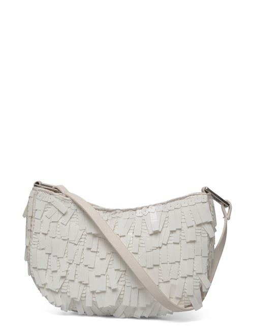 Se Mango Fringed Shoulder Bag Mango Grey ved Booztlet