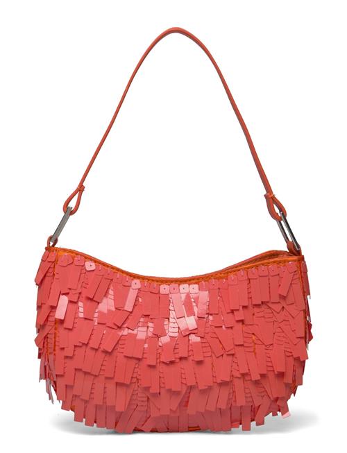 Se Mango Fringed Shoulder Bag Mango Orange ved Booztlet