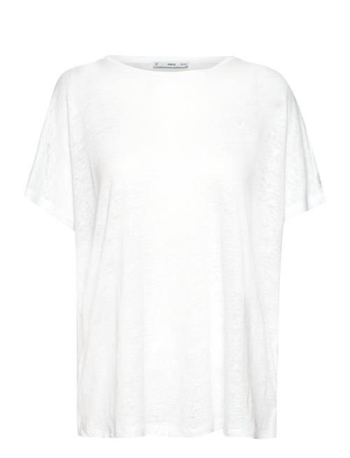 Mango Over D Linen T-Shirt Mango White