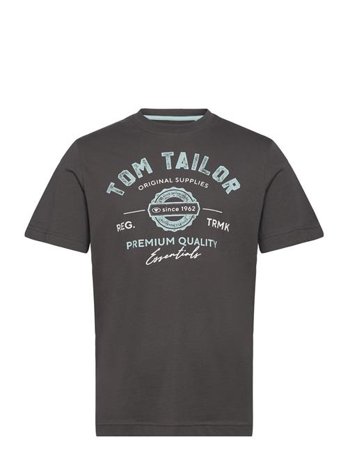 Se Tom Tailor Logo Tee Tom Tailor Grey ved Booztlet