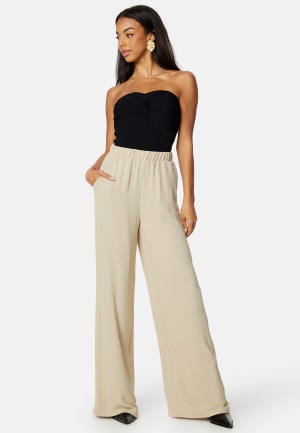 Se Pieces Flore HW Wide Pants White Pepper L ved Bubbleroom