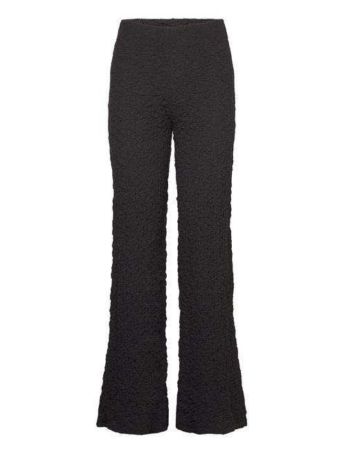 Mango Textured Wideleg Trousers Mango Black