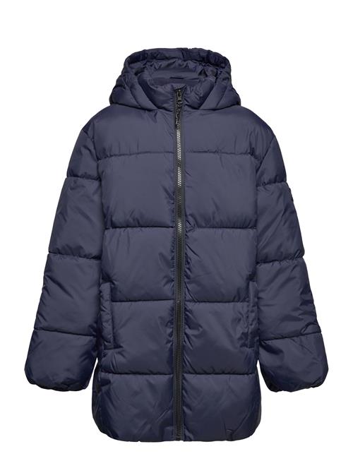 Se Mango Quilted Long Coat Mango Navy ved Booztlet