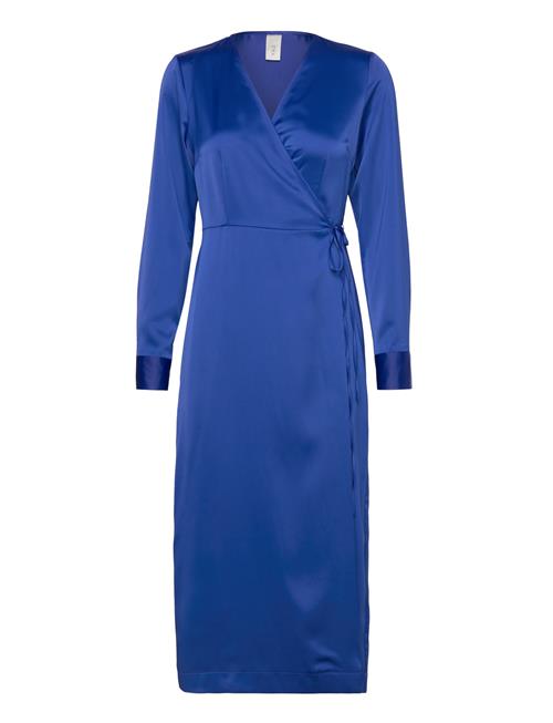 YAS Yaspella Ls Wrap Midi Dress S. Noos YAS Blue