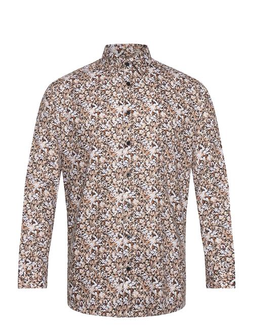 Slhslim-Ethan Shirt Ls Aop Noos Selected Homme Brown