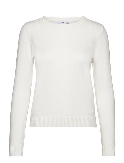 Vila Viril O-Neck L/S Knit Top - Noos Vila White