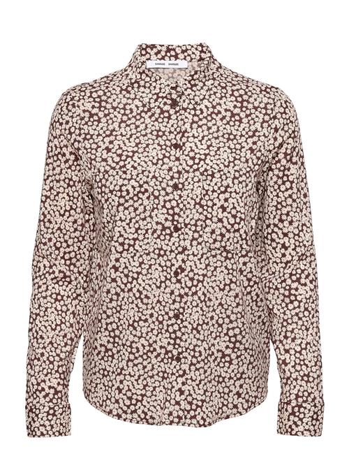 Samsøe Samsøe Milly Shirt Aop 9942 Samsøe Samsøe Brown