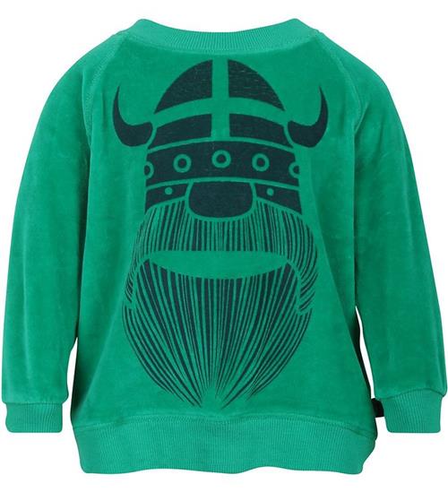 Se DanefÃ¦ DanefÃ¦ Velour Sweatshirt - GrÃ¸n m. Erik ved KidsWorld