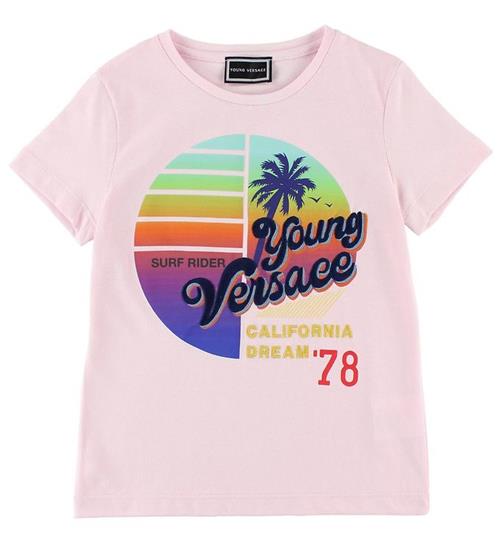 Se Versace Young Versace T-shirt - Rosa m. Print ved KidsWorld