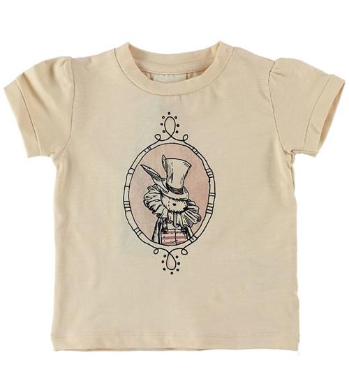 Se En Fant En Fant T-Shirt - Lys Fersken m. Kanin ved KidsWorld