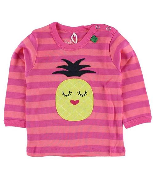 Se Freds World Bluse - Pink/Koralstribet m. Ananas ved KidsWorld