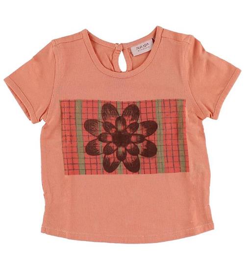 Noa Noa miniature Noa Noa miniature T-shirt - Koral m. Blomst