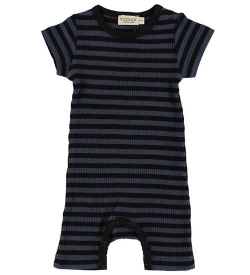 Se MarMar MarMar Sommerdragt - Rib - Navy/Sortstribet ved KidsWorld