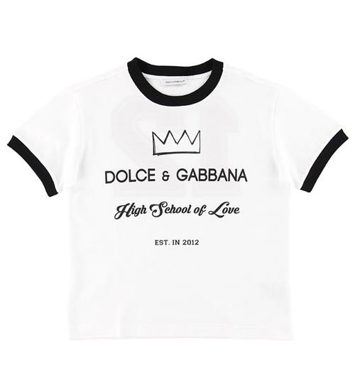 Se Dolce & Gabbana T-shirt - Hvid m. Print ved KidsWorld