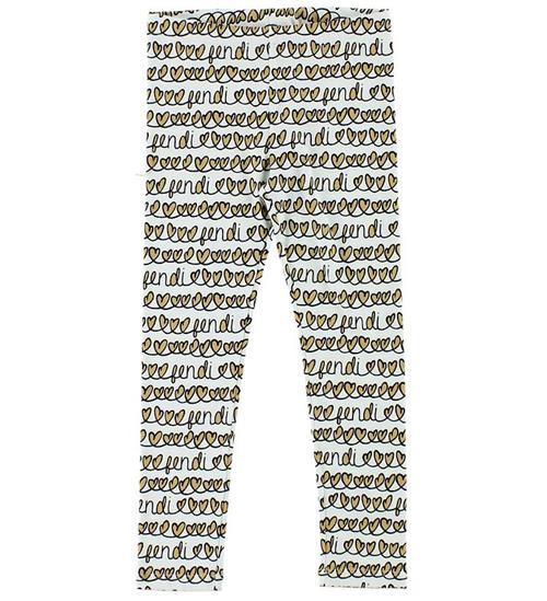 Fendi Kids Leggings - LyseblÃ¥ m. Hjerter