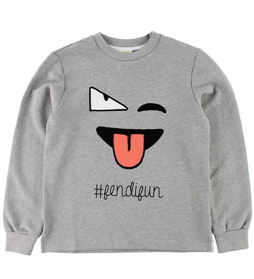 Fendi Fendi Kids Sweatshirt - GrÃ¥meleret m. Ansigt