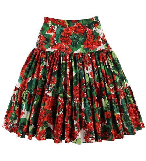 Se Dolce & Gabbana Dolce & Gabbana Nederdel - Portofino - RÃ¸d/GrÃ¸n m. Blomster ved KidsWorld