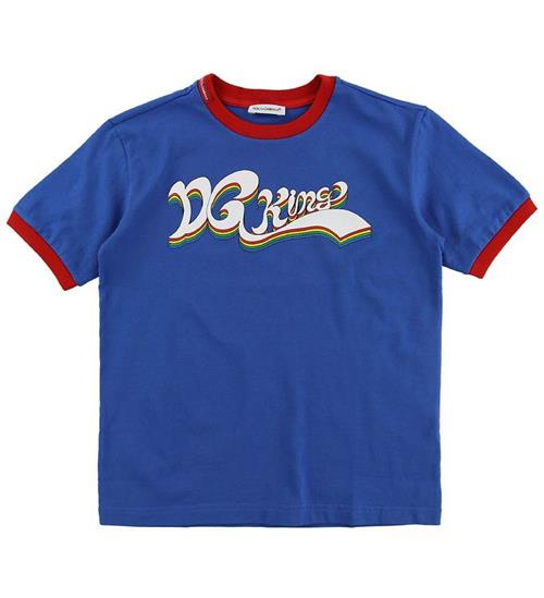 Se Dolce & Gabbana Dolce & Gabbana T-shirt - Superhero - BlÃ¥ m. Print ved KidsWorld