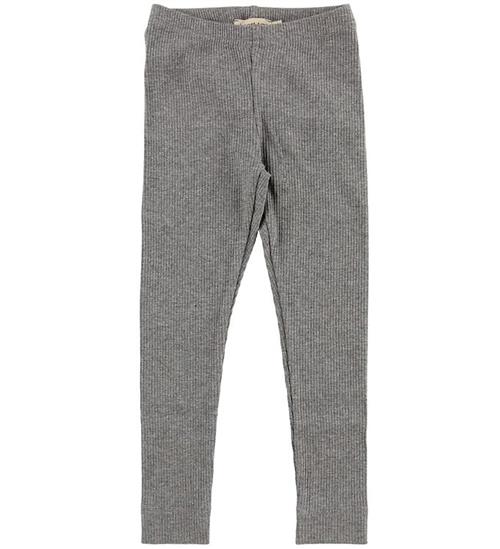 Se MarMar Leggings - Rib - Modal - Grey Melange ved KidsWorld