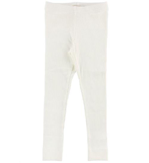 Se MarMar Leggings - Rib - Modal - Gentle White ved KidsWorld