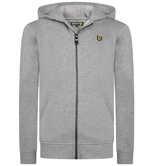 Se Lyle & Scott Junior Cardigan - GrÃ¥meleret ved KidsWorld