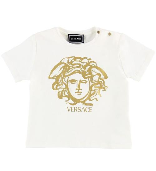 Se Versace Versace T-shirt - Creme m. Guld ved KidsWorld