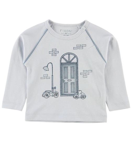 Se Fixoni Fixoni Bluse - Joy - LyseblÃ¥ m. Biler ved KidsWorld