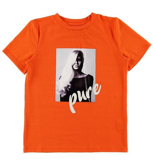 Se Hound T-shirt - Orange m. Print ved KidsWorld