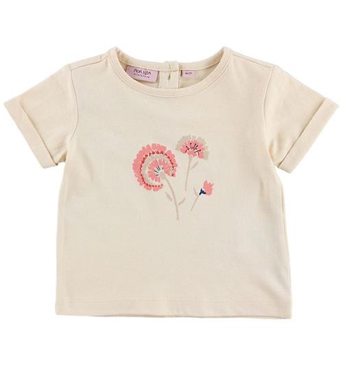 Noa Noa miniature Noa Noa miniature T-shirt - Creme m. Blomster