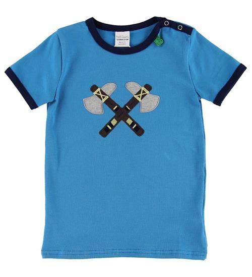 Se Freds World Freds World T-shirt - BlÃ¥ m. Ã?kser ved KidsWorld