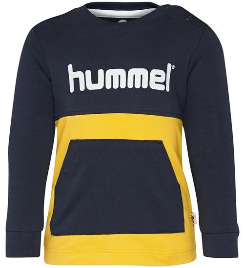 Se Hummel Hummel Bluse - HMLMario - Navy/Gul ved KidsWorld