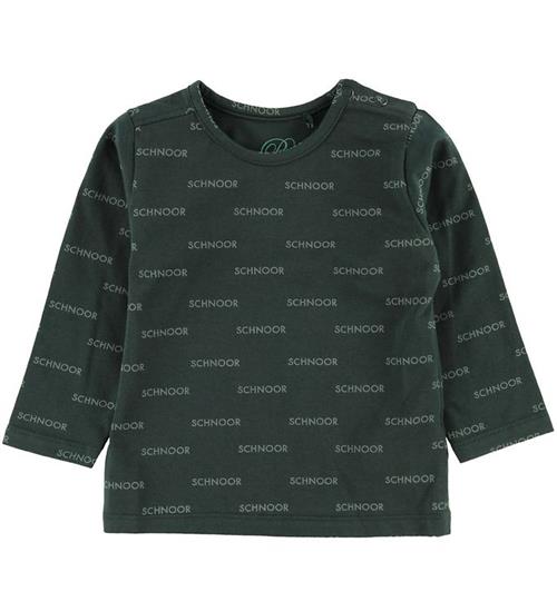 Se Petit by Sofie Schnoor Bluse - Jersey - GrÃ¸n m. Logoer ved KidsWorld